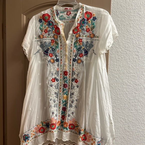 Johnny Was Multicolor Embroidered Tunic - Picture 1 of 3